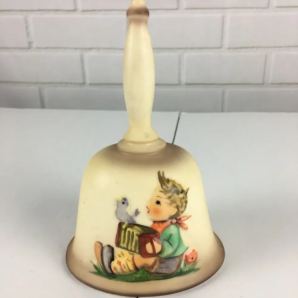 Vintage 1978 Hummel German Boy with Accordion Bell Made in West Germany
